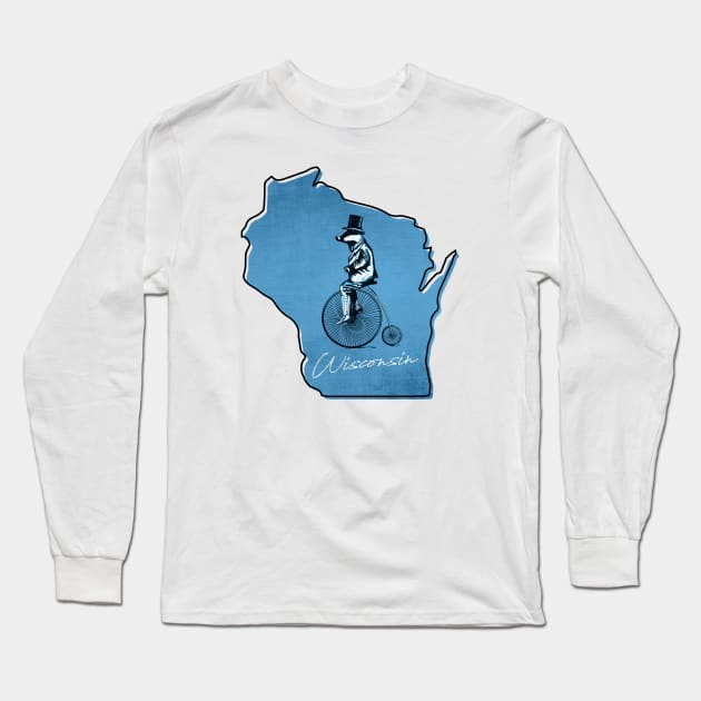 Outdoors Wisconsin Badger Long Sleeve T-Shirt by The MKE Rhine Maiden